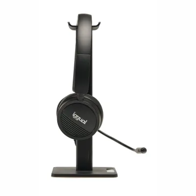 Iggual Dual Tech Set Auriculares con Micrófono + Soporte Negros Iggual Dual Tech Set Auriculares con Micrófono + Soporte Negros