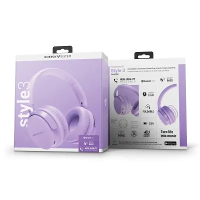 Energy Sistem Style 3 Lavender Auriculares Bluetooth Violetas Energy Sistem Style 3 Lavender Auriculares Bluetooth Violetas