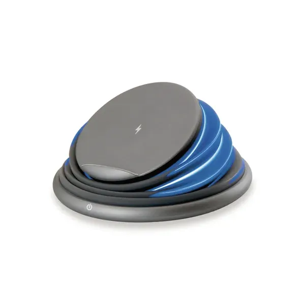 Conceptronic GORGON02G Cargador Inalámbrico 10W Gris con Base Plegable y LED 