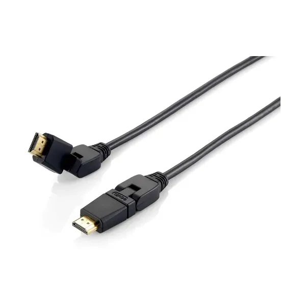 Cable Hdmi Equip Hdmi 2.0 High Speed Con Ethernet 3m Conectores Pivotantes 180º 119363