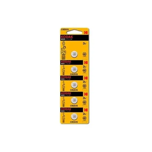 Pila Kodak Boton Litio Cr2025 3v Blister * 5 (ecotasa Incl)