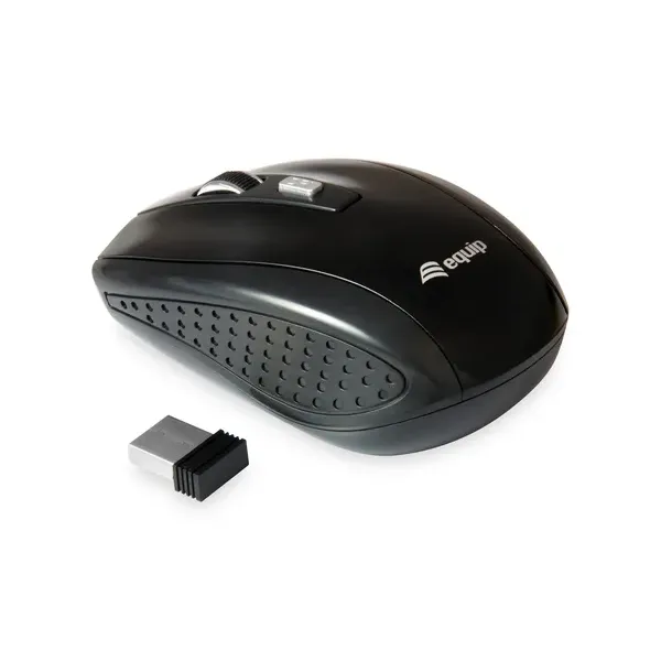 Equip Life Mini Ratón Óptico Inalámbrico 1600 DPI Negro