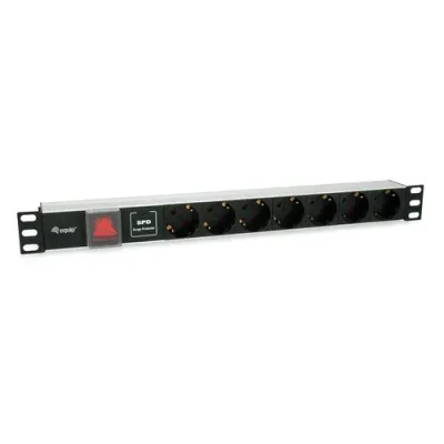 Equip Regleta Alimentación Rack 19" 1U 7x Schuko con Interruptor Equip Regleta Alimentación Rack 19" 1U 7x Schuko con Interruptor