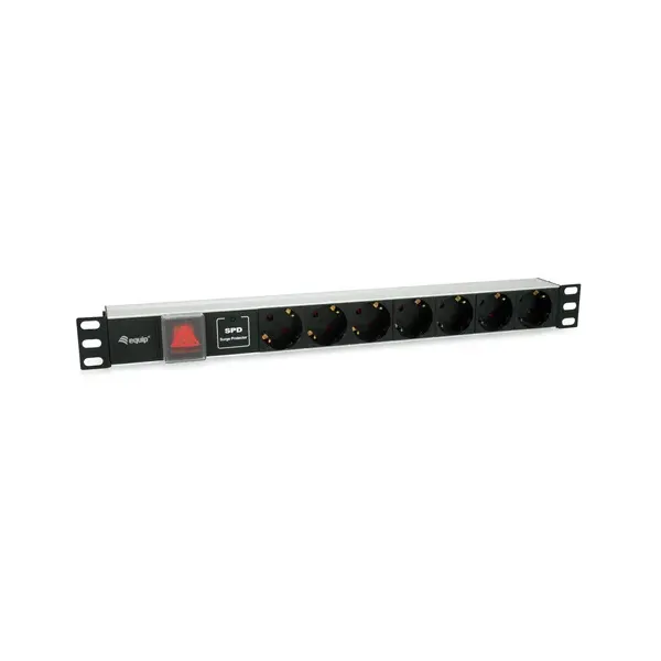 Equip Regleta Alimentación Rack 19" 1U 7x Schuko con Interruptor