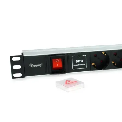 Equip Regleta Alimentación Rack 19" 1U 7x Schuko con Interruptor Equip Regleta Alimentación Rack 19" 1U 7x Schuko con Interruptor