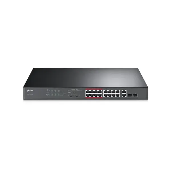 TP-Link TL-SL1218MP Switch 16 Puertos PoE+ + 2 Puertos Gigabit + 2 Puertos SFP Gigabit