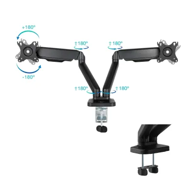 TooQ Soporte de Mesa para 2 Pantallas 17"-32" Negro TooQ Soporte de Mesa para 2 Pantallas 17"-32" Negro