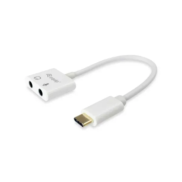 Adaptador Usb-c Equip A Audio 2 Jack 3.5mm Hembra Para Auricular Y Microfono