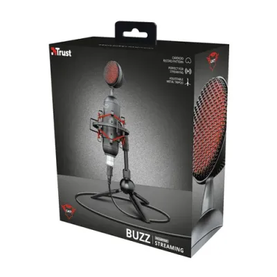Trust GXT 244 Buzz Micrófono Condensador Cardioide Gaming USB