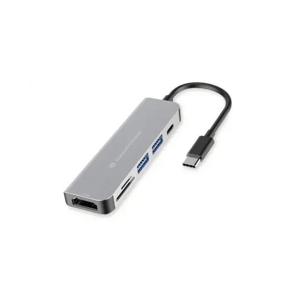 Conceptronic DONN Adaptador Hub USB-C a HDMI/USB-C/USB 3.0/SD/MicroSD