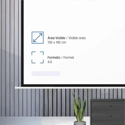 iggual Manual Screen 4:3 112" 200x200 cm iggual Manual Screen 4:3 112" 200x200 cm