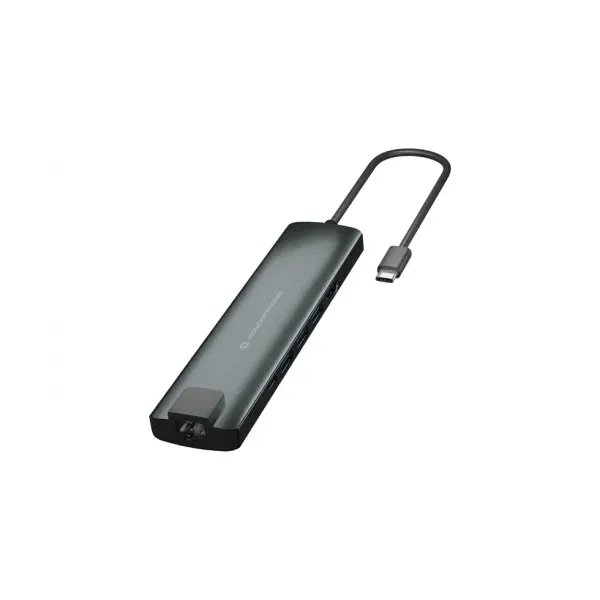 Conceptronic DONN06G Hub Adaptador 9 en 1 USB-C a HDMI/USB-C PD/USB-C data/USB 3.0/SD/TF/RJ45