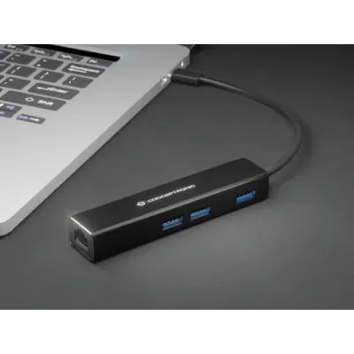 Conceptronic DONN07B Hub USB-C a 3x USB 3.0/RJ-45