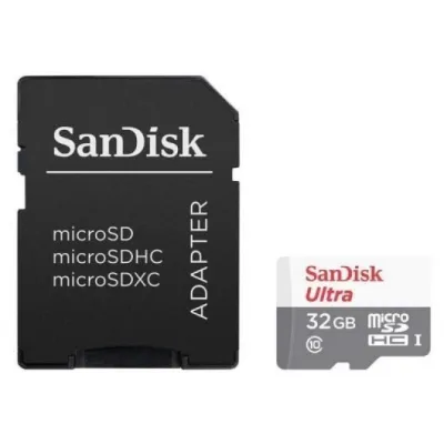 Sandisk Ultra MicroSDHC 32GB UHS-I Clase 10 + Adaptador SD Sandisk Ultra MicroSDHC 32GB UHS-I Clase 10 + Adaptador SD