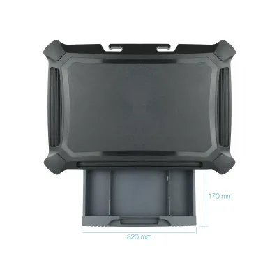 TooQ Soporte Elevador Regulable Multiusos con Cajón Negro