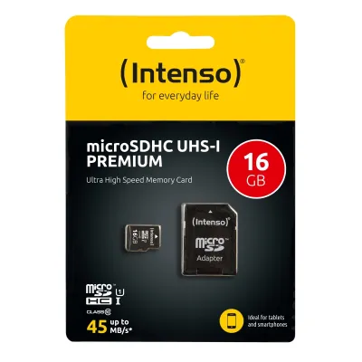 Intenso Tarjeta Micro SD SDHC UHS-I 16GB Clase 10 Intenso Tarjeta Micro SD SDHC UHS-I 16GB Clase 10