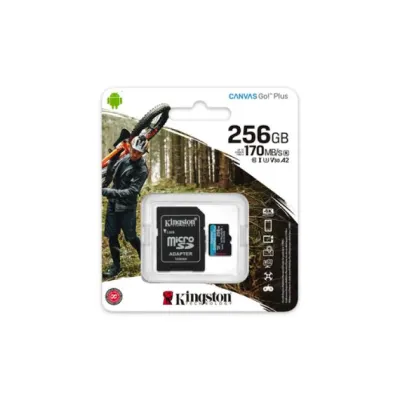 Kingston Canvas Go! Plus MicroSDXC 256GB UHS-I U3 V30 Clase 10