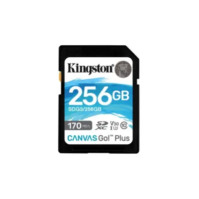 Kingston Canvas Go Plus SDXC 256GB UHS-I U3 V30 Clase 10