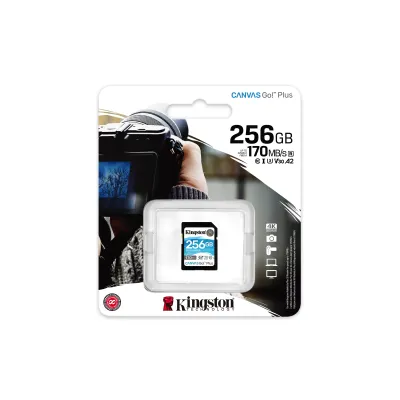 Kingston Canvas Go Plus SDXC 256GB UHS-I U3 V30 Clase 10