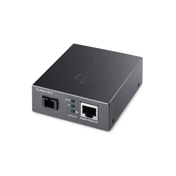 Convertidor De Fibra Tp-link Fc311b-2 Single-mode Gigabit Bidireccional De 1p Rj45 10/100/1000 A 1p