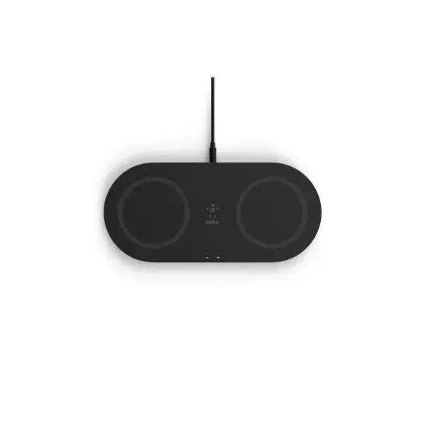 Base De Carga Inalámbrica Doble Belkin Wiz008vfbk 15w Boost Charge Color Negro