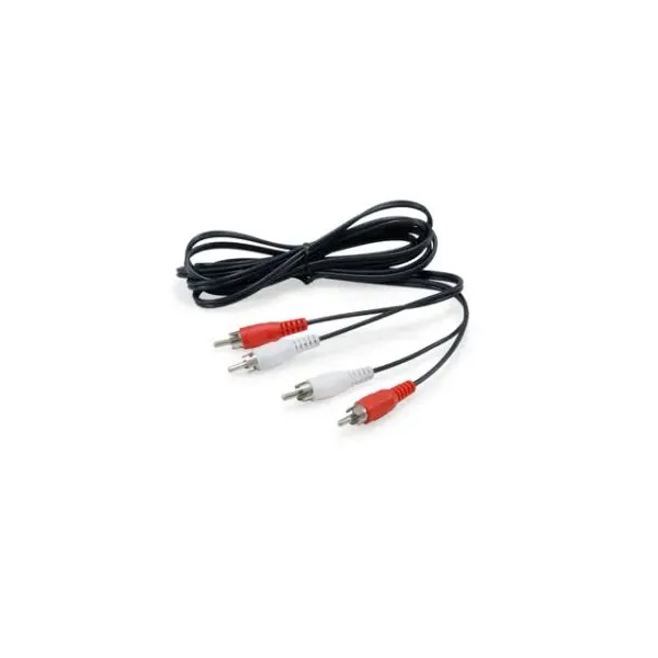 Equip Cable Audio 2x RCA Macho a 2x RCA Macho 2.5M Negro 