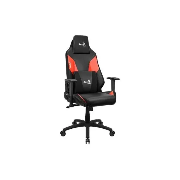Silla Gamer Aerocool Admiral Diseño Gaming Profesional Negra Con Detalles En Rojo Sistema Air Reposa