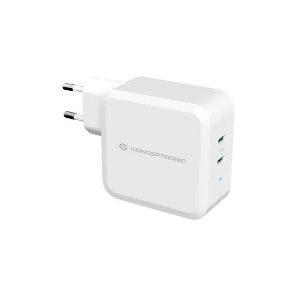 Conceptronic Althea Cargador de Pared 2xUSB-C 100W Blanco 