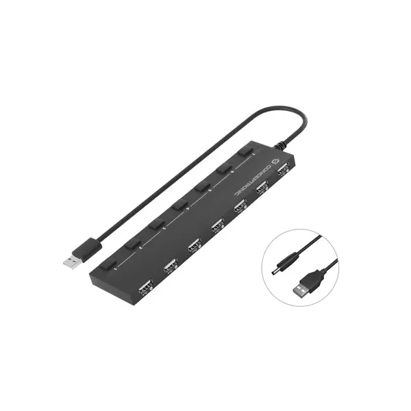 Conceptronic HUBBIES08B HUB USB 2.0 7x Puertos con Interruptores