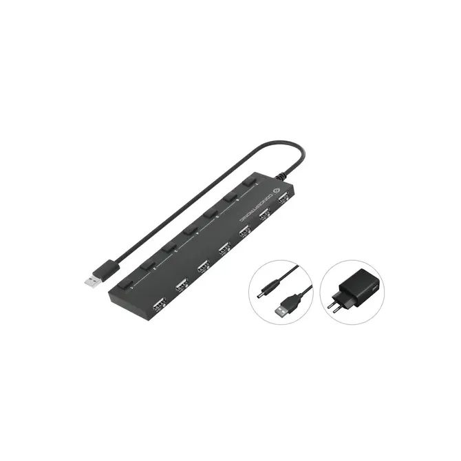 Conceptronic HUBBIES08BP HUB 7 Puertos USB 2.0 con