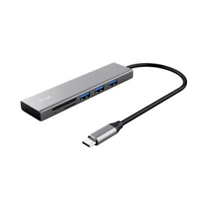 Trust Halyx Hub Multipuerto USB-C con Lector de Tarjetas