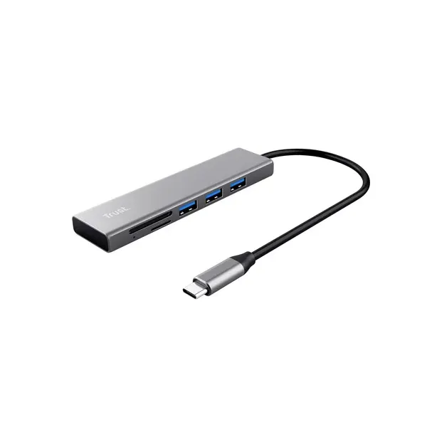 Trust Halyx Hub Multipuerto USB-C con Lector de Tarjetas