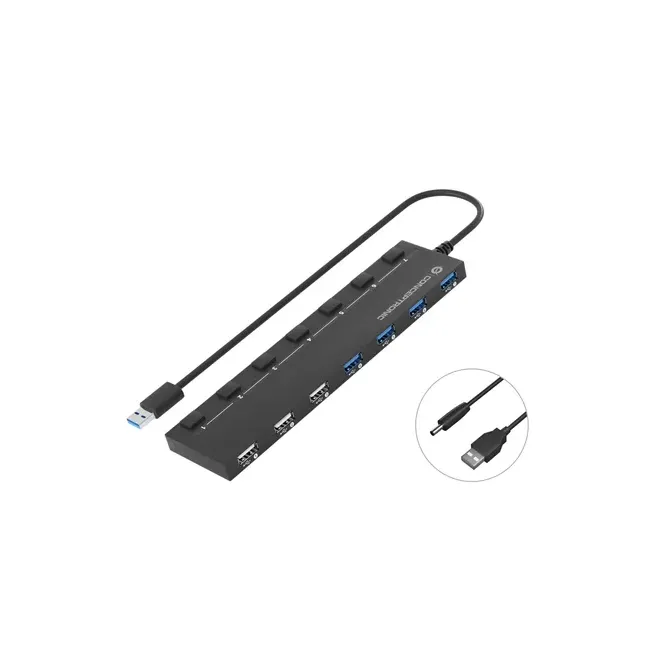 Conceptronic HUBBIES09B HUB USB 3.0 4x Puertos USB 3.0 + 3x