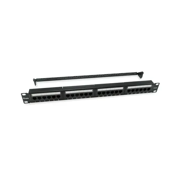 Patch Panel 24 Puertos Utp Categoria 6 1u Color Negro