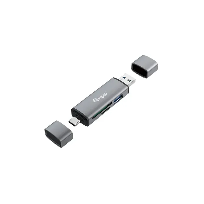 Equip Lector de Tarjetas Externo USB 3.0 Doble Conexión