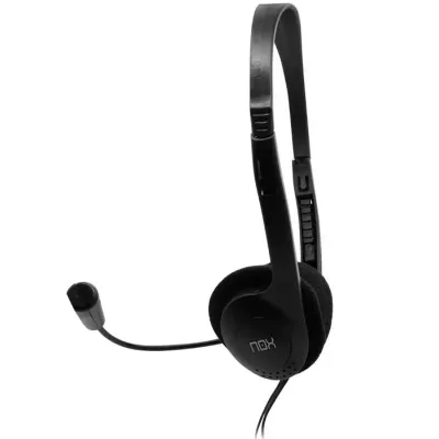 NOX Voice One Stereo Auriculares con Micrófono Negros