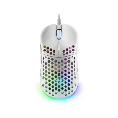 Mars Gaming MM55W Ratón Gaming RGB 12800 DPI Blanco