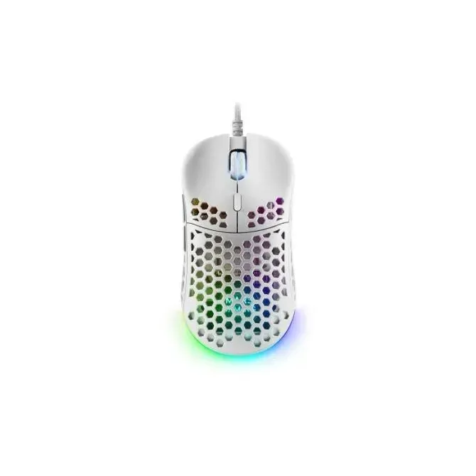 Mars Gaming MM55W Ratón Gaming RGB 12800 DPI Blanco