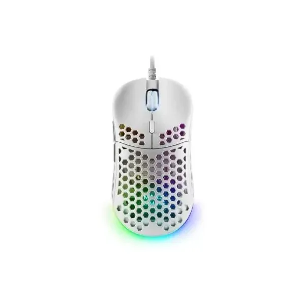 Mars Gaming MM55W Ratón Gaming RGB 12800 DPI Blanco