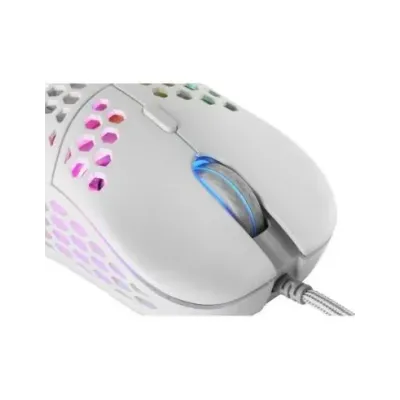 Mars Gaming MM55W Ratón Gaming RGB 12800 DPI Blanco