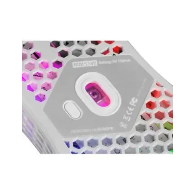 Mars Gaming MM55W Ratón Gaming RGB 12800 DPI Blanco