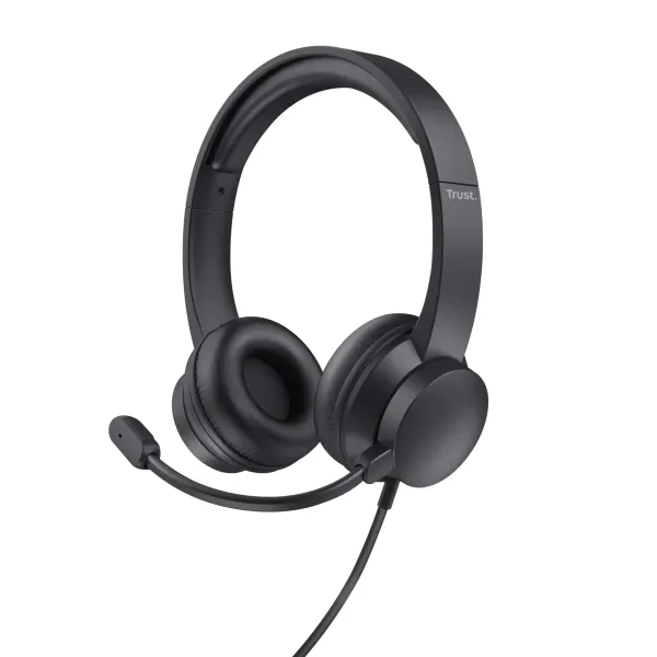 Trust HS-201 Auriculares USB con Micrófono Negros 