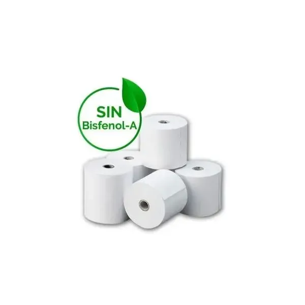 Pack De 10 Rollos De Papel Termico De 80x80mm Libre De Bisfenol A