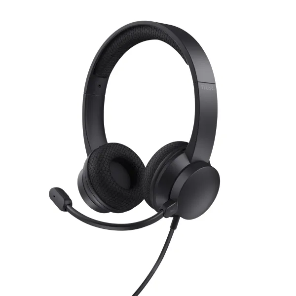 Trust HS-260 Auriculares Alámbrico de Oficina/Centro de llamadas USB-ENC para PC Negro 