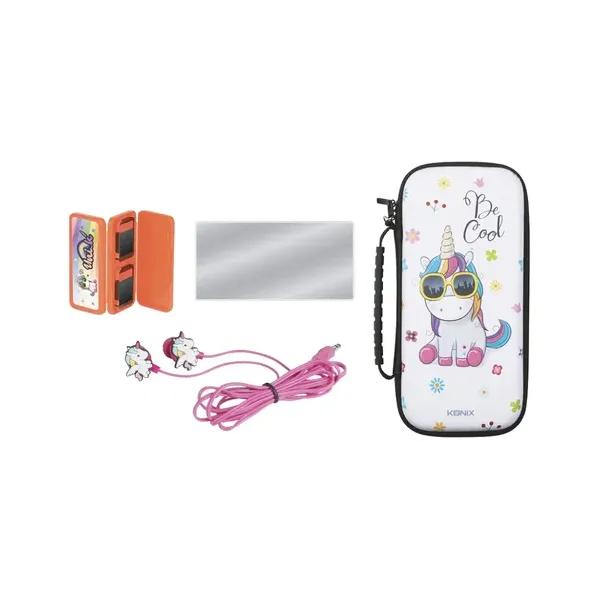 Pack Gamer Konix Unik Carcasa Switch + Pantalla Protec + Auriculares In-ear + 1 Gamuza Kx-ns-sk-unik