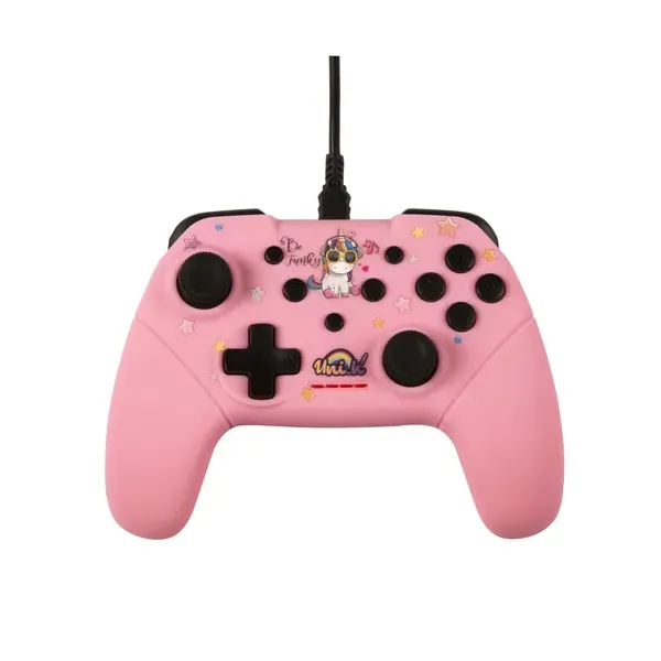 Gamepad Konix Switch Unik Be Funky Cable 3m Compatible Con Pc Color Rosa Kx-unik-sw-pad-funky