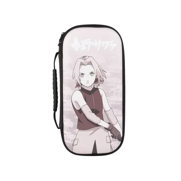 Funda Konix Switch Naruto Sakura Compatible Con Switch Y Version Lite Red Almacenaje 8 Cartuchos Kx-bp-nar-skra