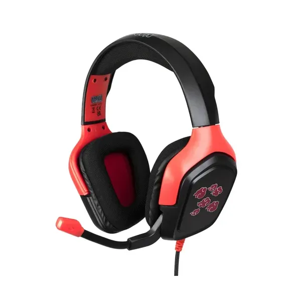 Headset Konix Naruto Akatsuki 40mm Neodimio Micro Flexible Multiplataforma Kx-gh-cloud-bk