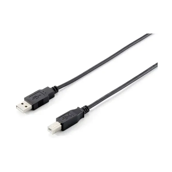 Equip Cable USB 2.0 Tipo A a Tipo B Macho/Macho 1.8m Negro