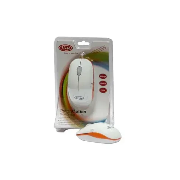 Mouse 3free Mcm101/wo Dise¥o Blanco Naranja
